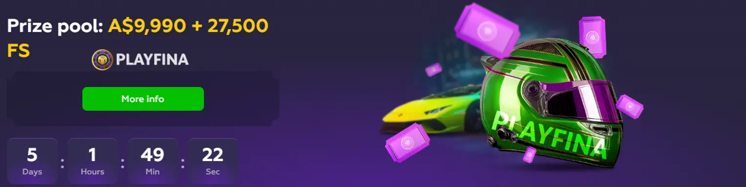 Playfina Casino jackpots and progressive wins