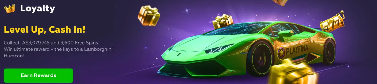 Playfina Casino VIP loyalty program