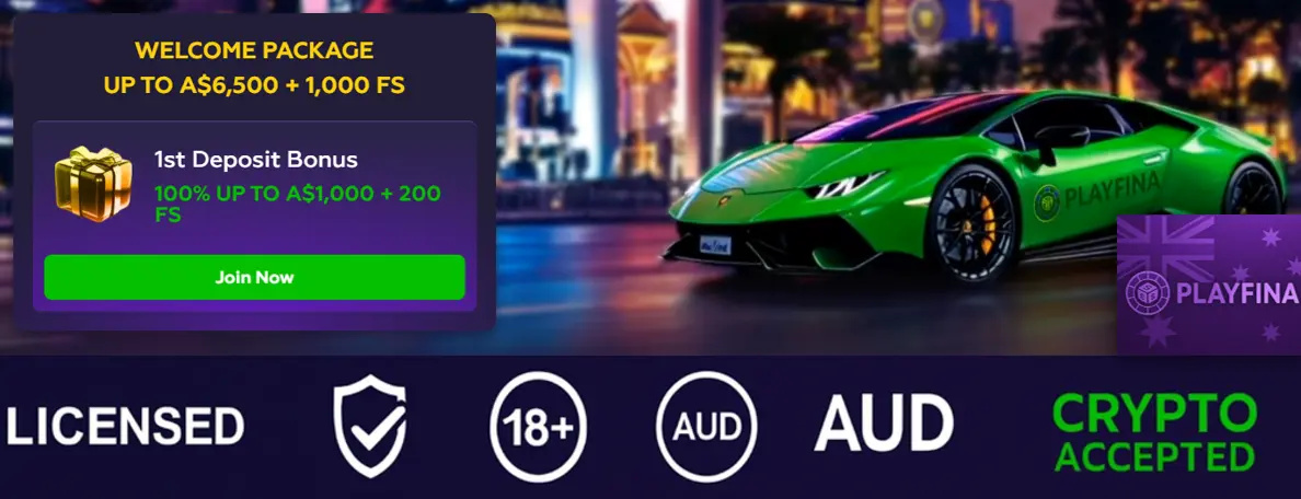 Playfina Casino online real money gaming for Australian players
